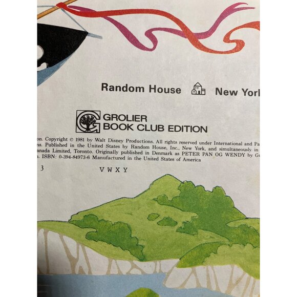 Walt Disneys Peter Pan And Wendy Hardcover 1981 Grolier Book Club Edition Random - Picture 3 of 16